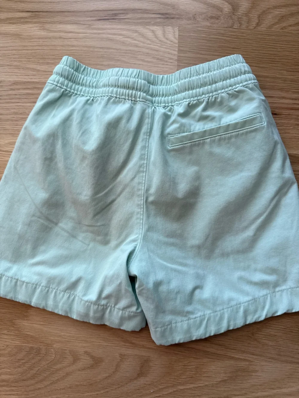Boys Light Mint Green Drawstring Shorts- mesh lined